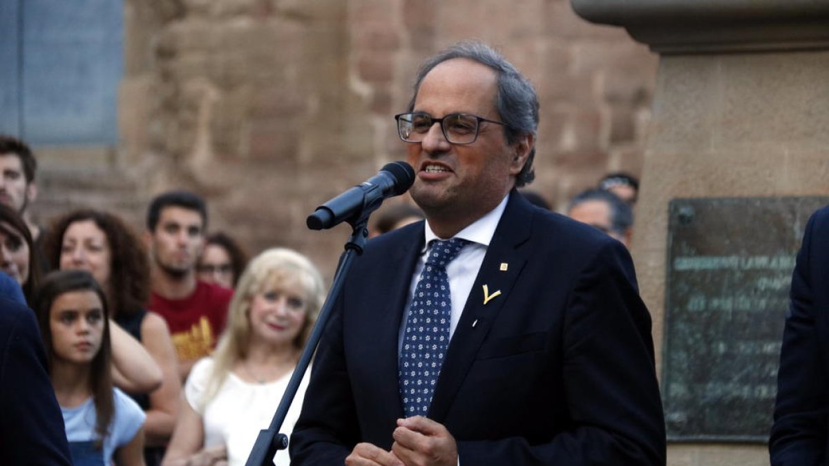 Torra demana «no tenir por» i «arribar fins al final» en la defensa dels drets civils, socials i nacionals