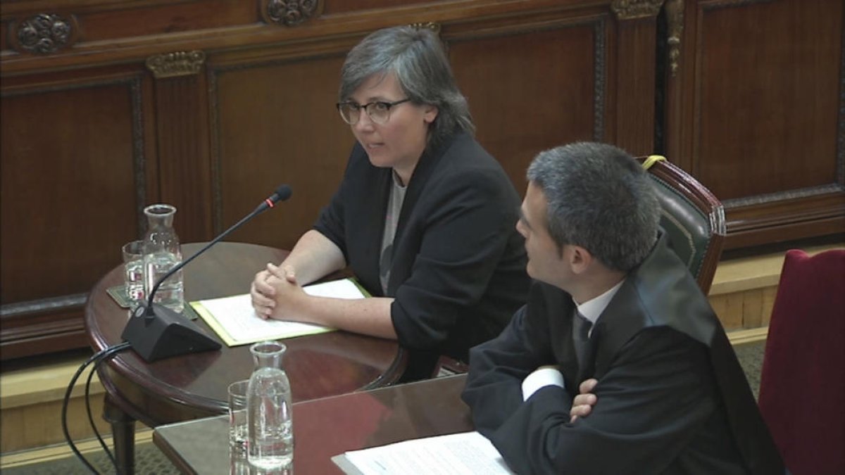 L'exdiputada de la CUP Mireia Boya declarant al Tribunal Suprem.