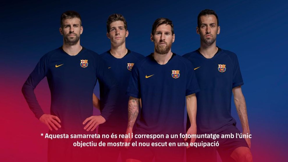El Barça cambia de escudo: sin letras y más pelota
