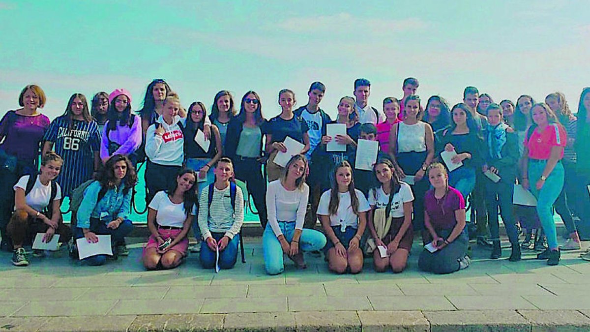 Alumnes francesos d'intercanvi a l'Institut de Sant Pere i Sant Pau