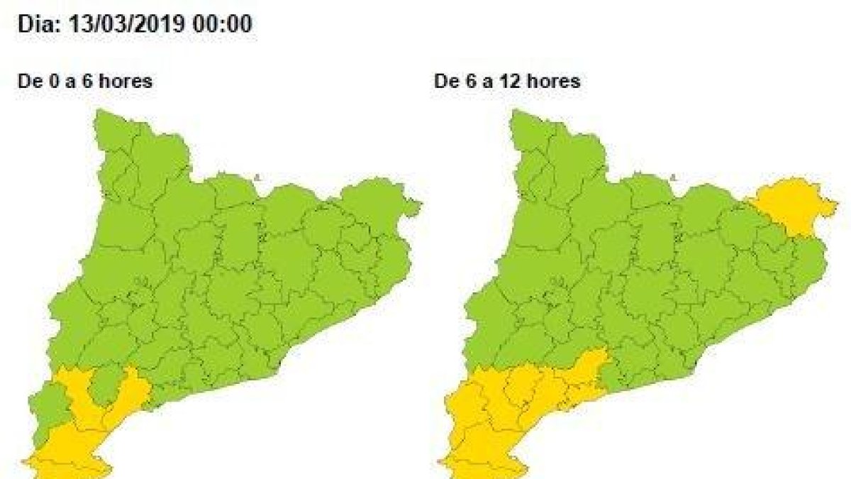 Activada la prealerta Ventacat en el prelitoral de Tarragona y el Ebro
