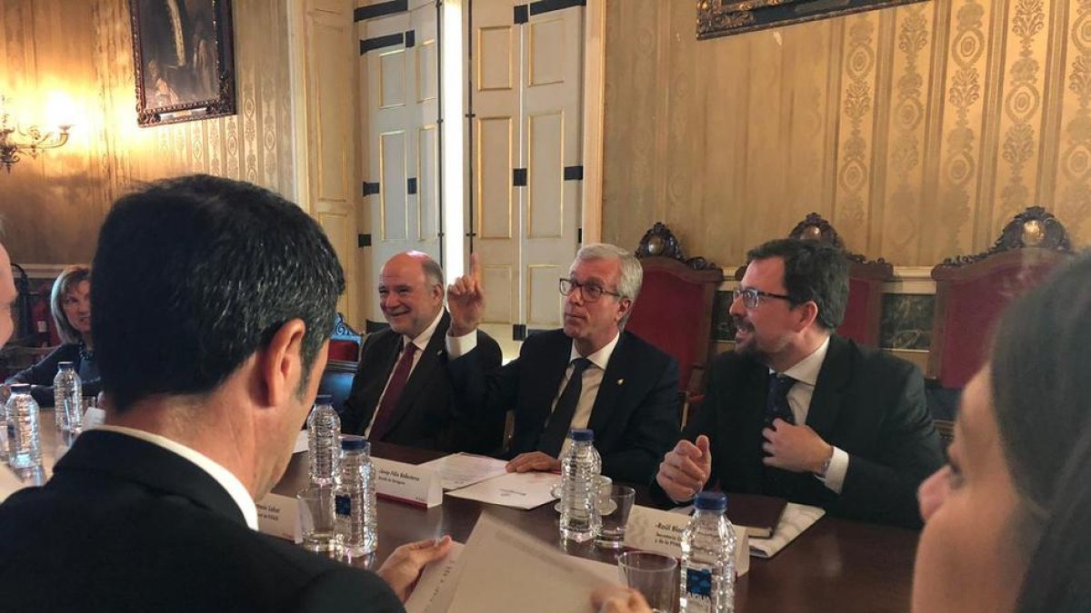 El secretari general d'Indústria, Raül Blanco, ahir, a l'Ajuntament de Tarragona.