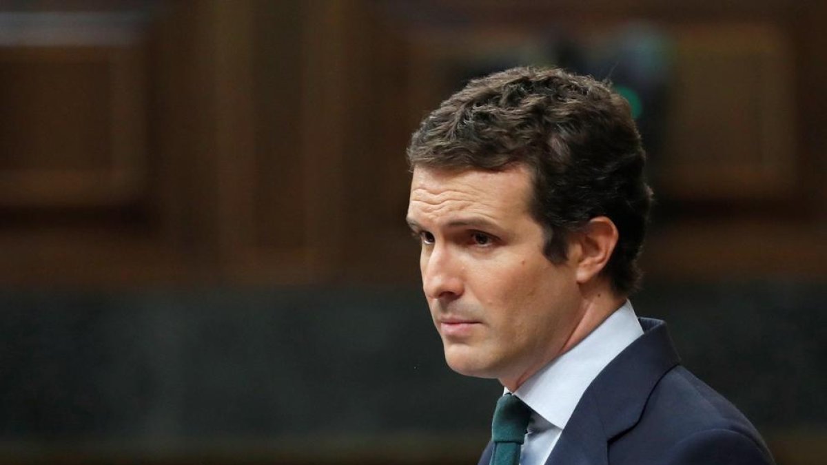 Pablo Casado, durante su intervención.