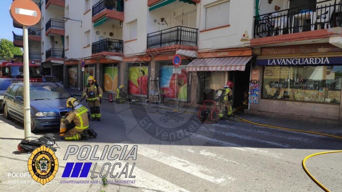 Incendio en un supermercado de Calafell