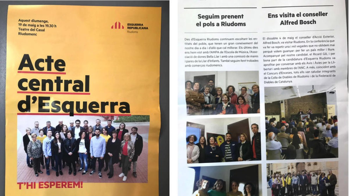 La asociación de mujeres el Bella Llar denuncia que ERC de Riudoms las utiliza para hacer propaganda