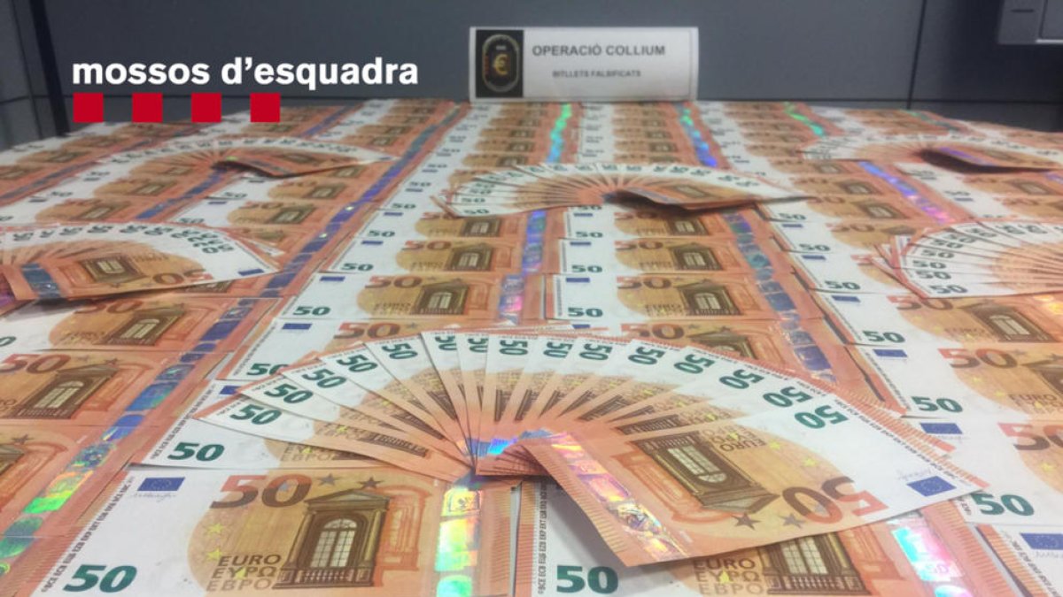 Desarticulada la principal red de distribución de billetes falsos en Cataluña