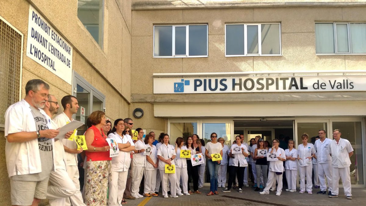 Pius Hospital de Valls, concentració, treballador