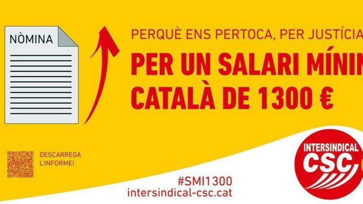 Intersindical-CSC, manifiesto, salario mínimo