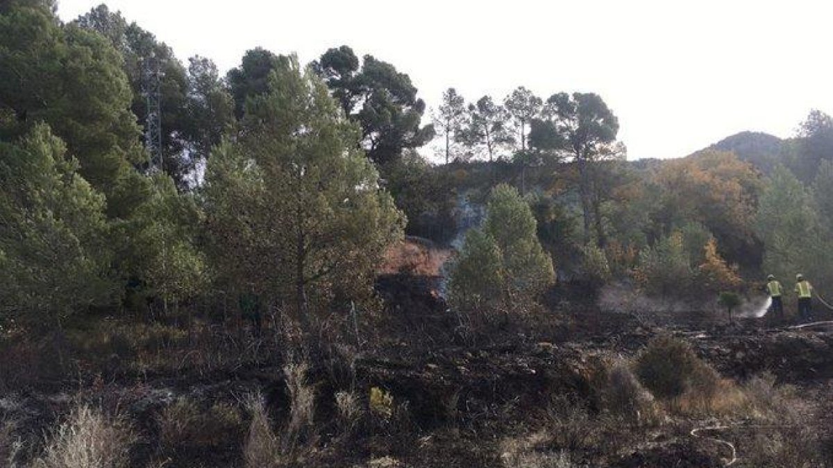 coll de lilla, montblanc, bombers, incendi