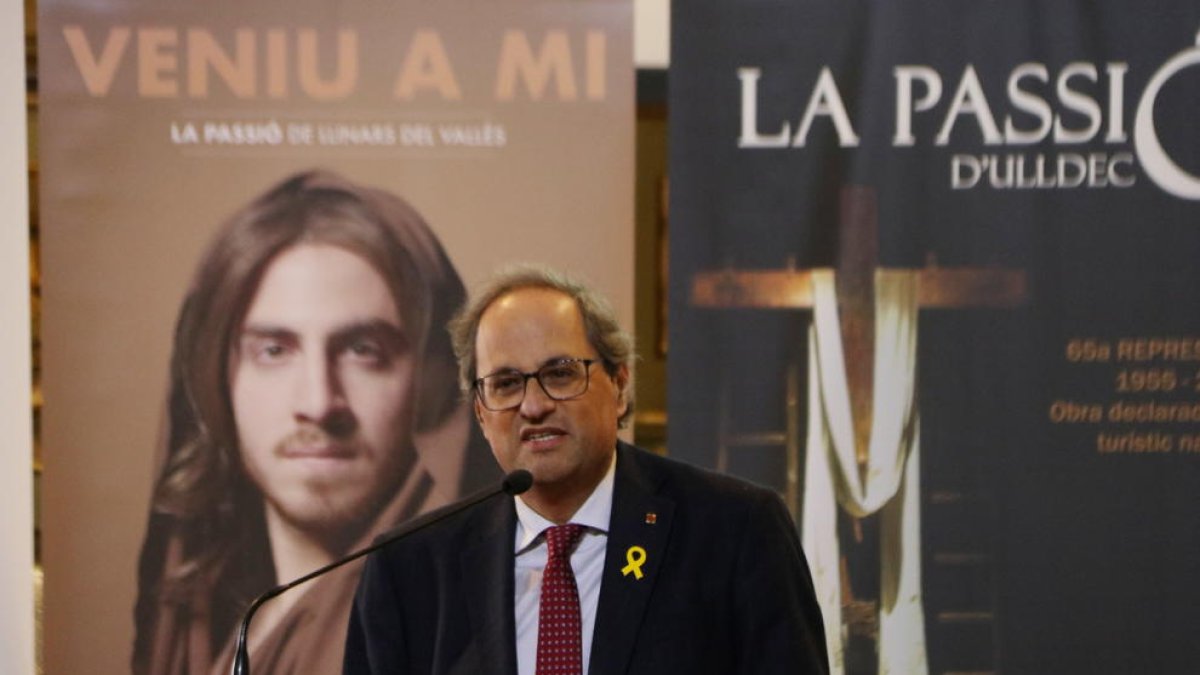 Torra se compromete a aprobar la ley de protección de los olivos milenarios en Ulldecona