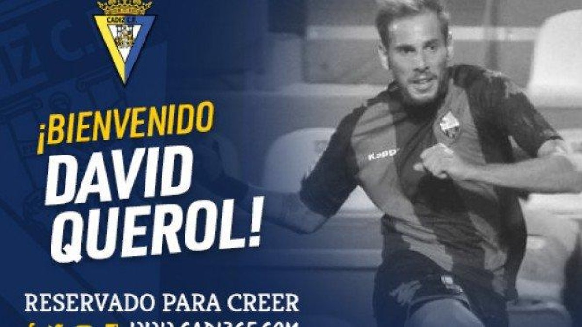 El Cádiz anuncia el fichaje de David Querol