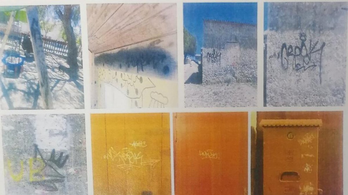 Denunciado por hacer pintadas en mobiliario urbano y edificios de Altafulla