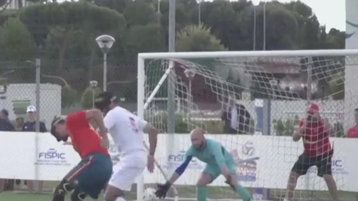 El reusenc d'origen marroquí El Haddaoui, lidera Espanya a l'Europeu de futbol per a cecs