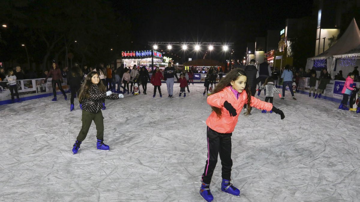 pista gel, Reus, plaça Llibertat, Nadal