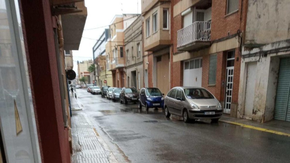 Amposta, lluvias, calle, agua