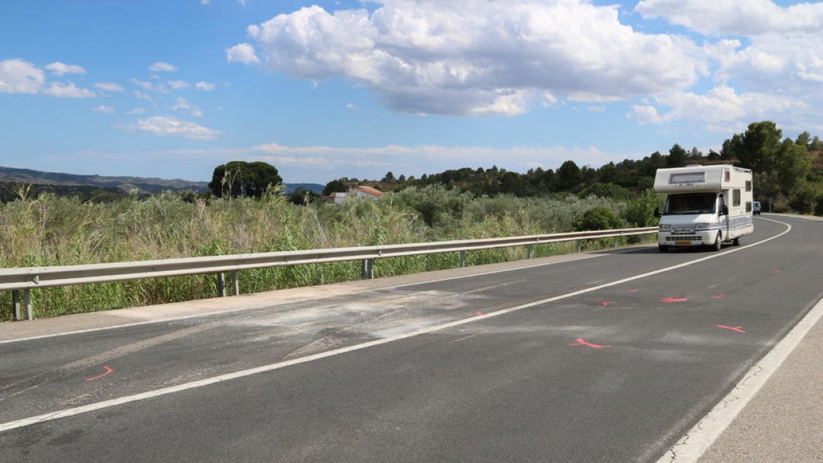 Xerta, accident de trànsit, xoc frontal, C-12