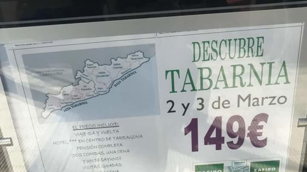 'Tabarnia' se vende como paquete de visita turística en grupo en Zaragoza