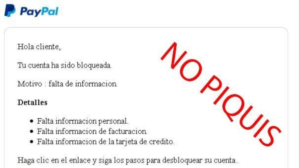 Una nueva estafa suplanta la identidad de Paypal