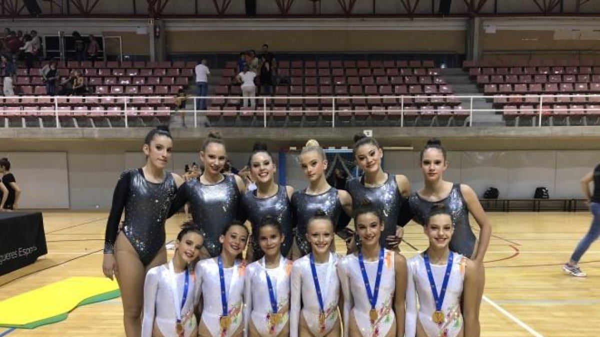 El infantil del Nàstic de rítmica se proclama campeón de Cataluña a Figueres