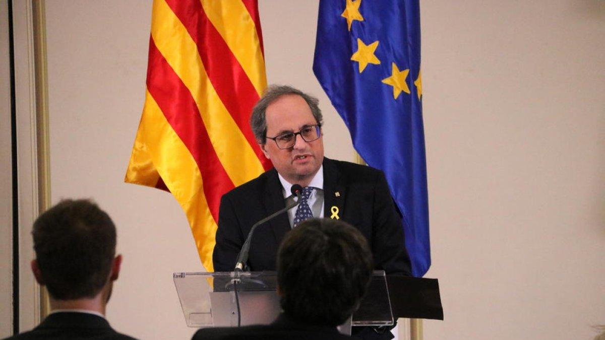 Torra: «Si el preu de defensar l'autodeterminació és la meva llibertat personal, el pagaré»