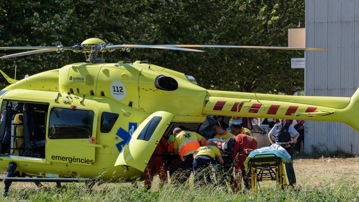Ferit crític un veí de Llorenç del Penedès en un incendi al seu domicili