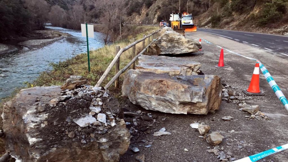 Calvet prevé que la C-13 esté cortada al menos hasta el domingo por la tarde
