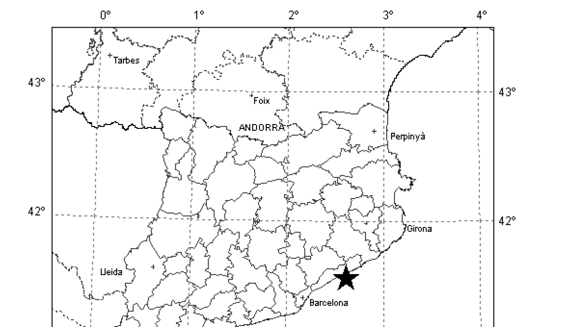 Un terremoto de magnitud 2,3 en el Maresme se deja sentir ligeramente y sin daños