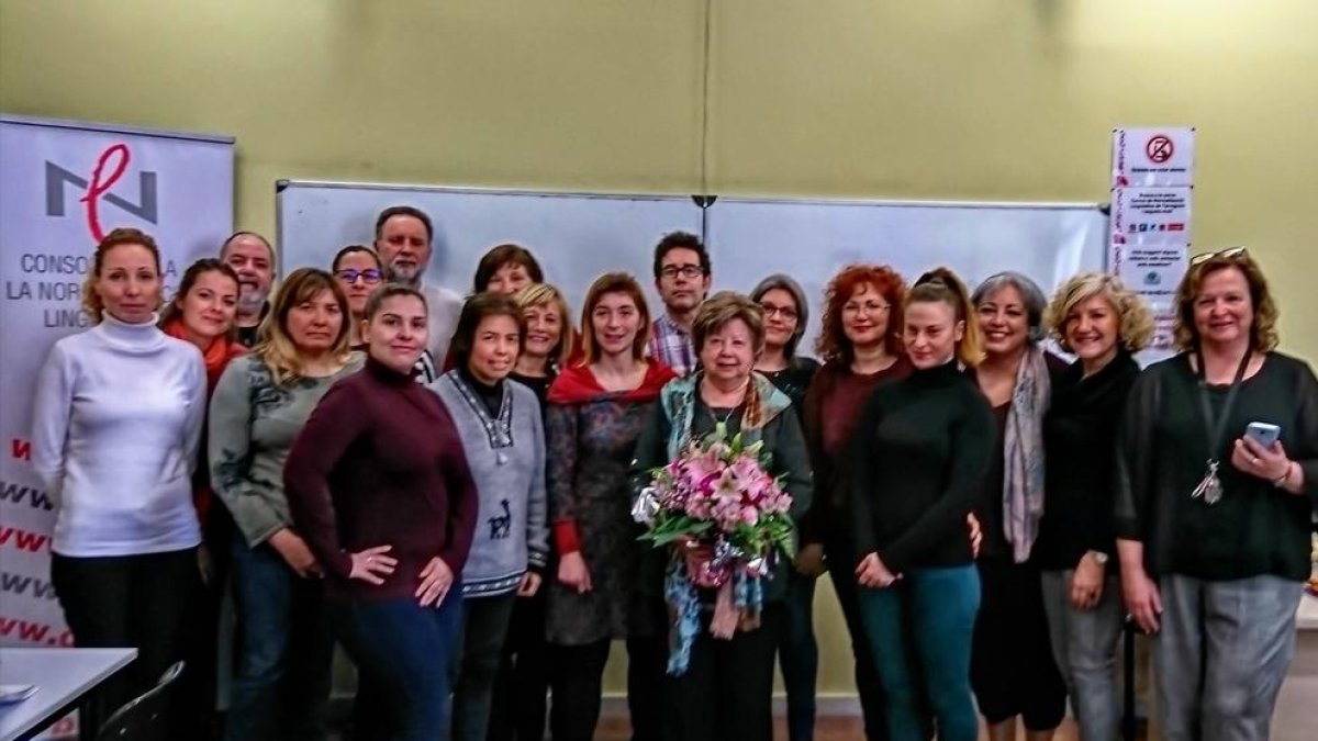 Olga Xirinachs visita el Centre de Normalització Lingüística de Tarragona