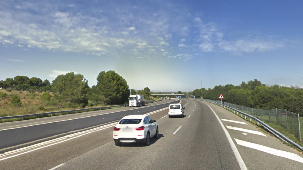 Imatge d'arxiu de l'AP-7 al seu pas pel Vendrell.