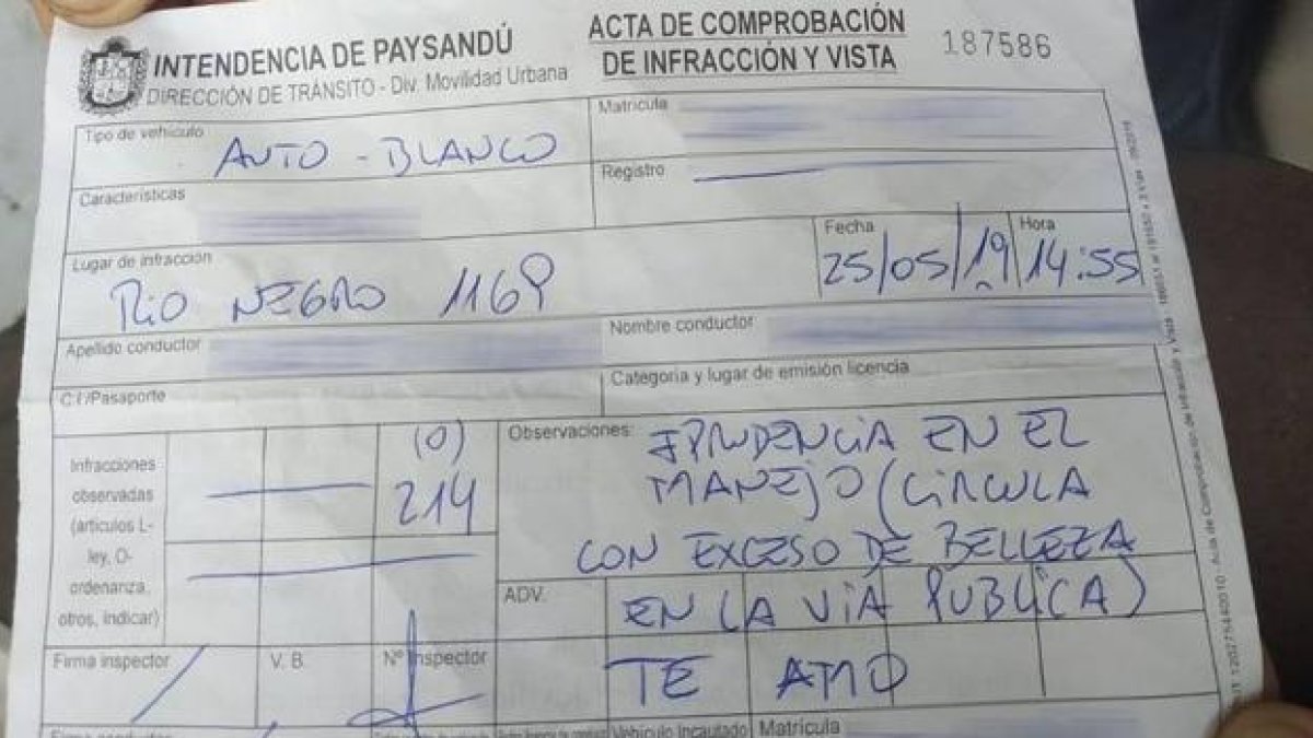 Multada per circular «amb excés de bellesa» per la via pública