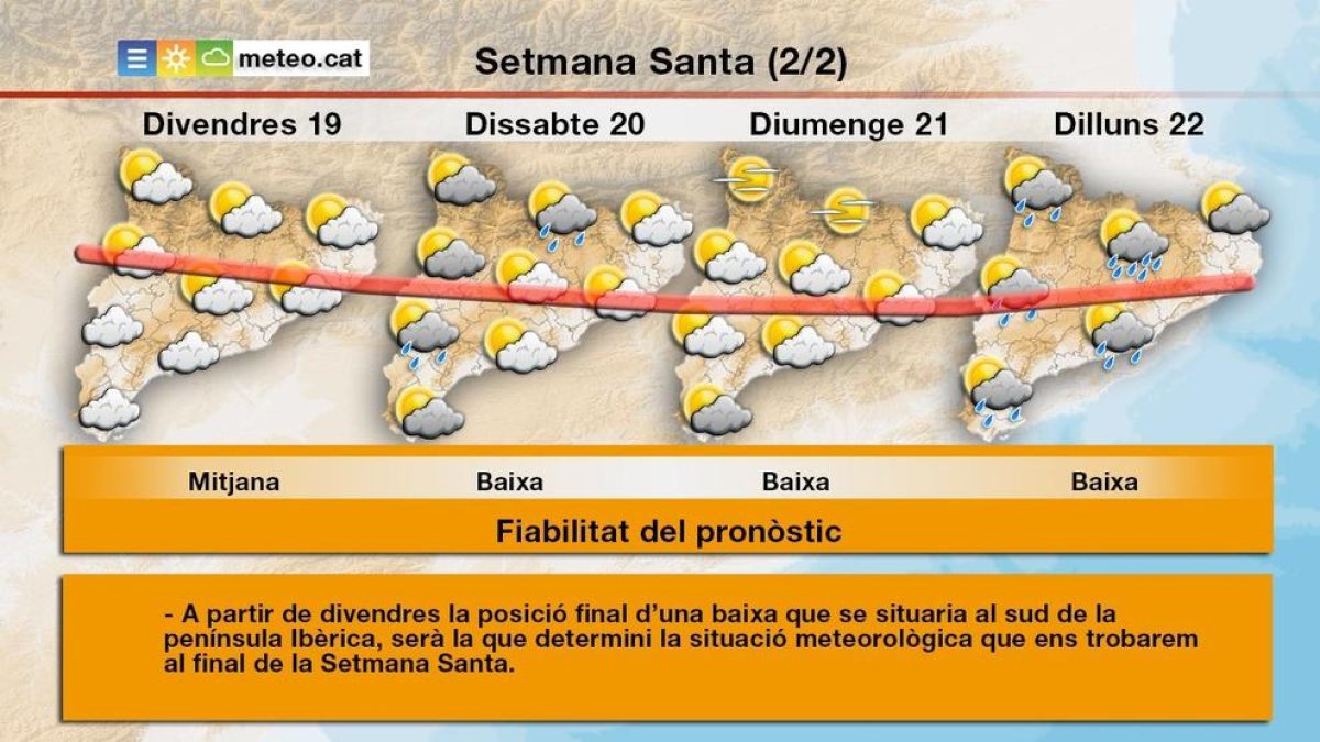 La lluvia empañará los días festivos de la Semana Santa