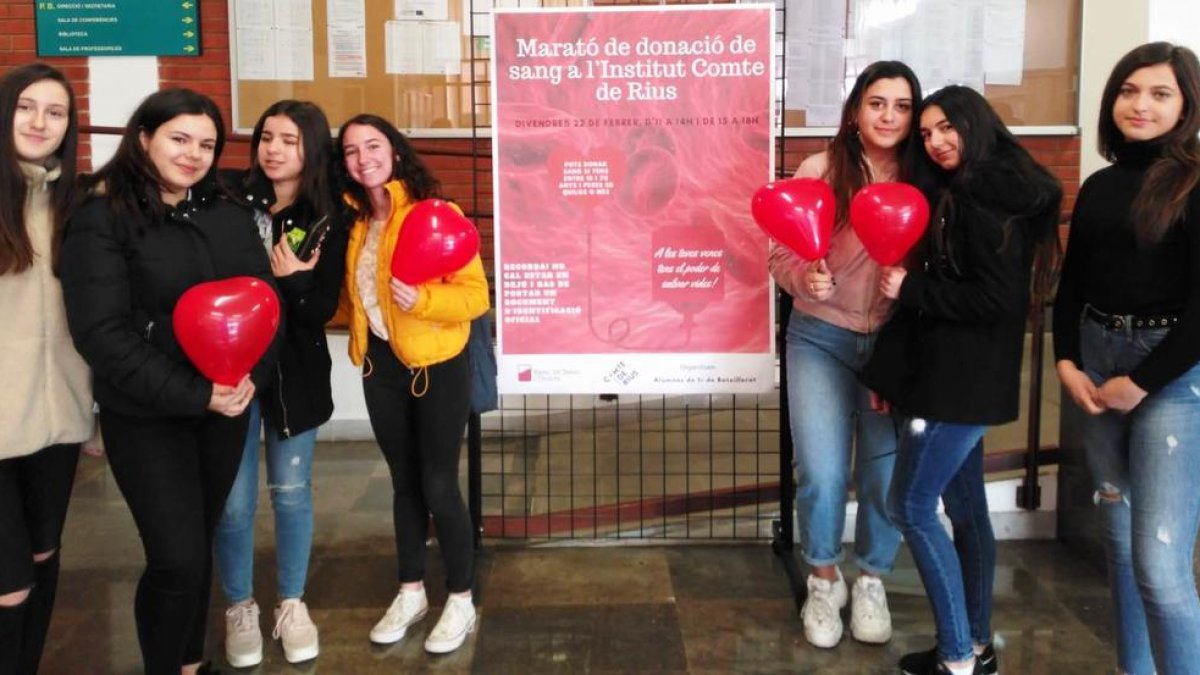 Maratón de donación de sangre en el Instituto Comte de Rius de Tarragona