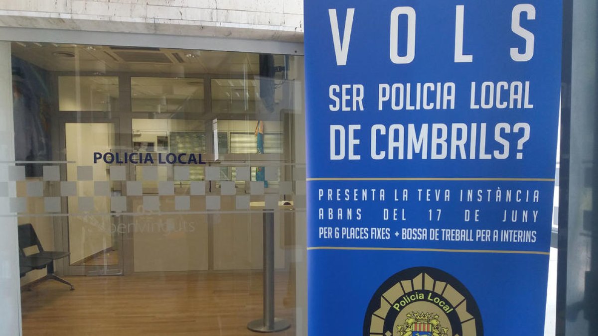 L'Ajuntament de Cambrils obre una convocatòria per cobrir sis places fixes d'agent de Policia Local