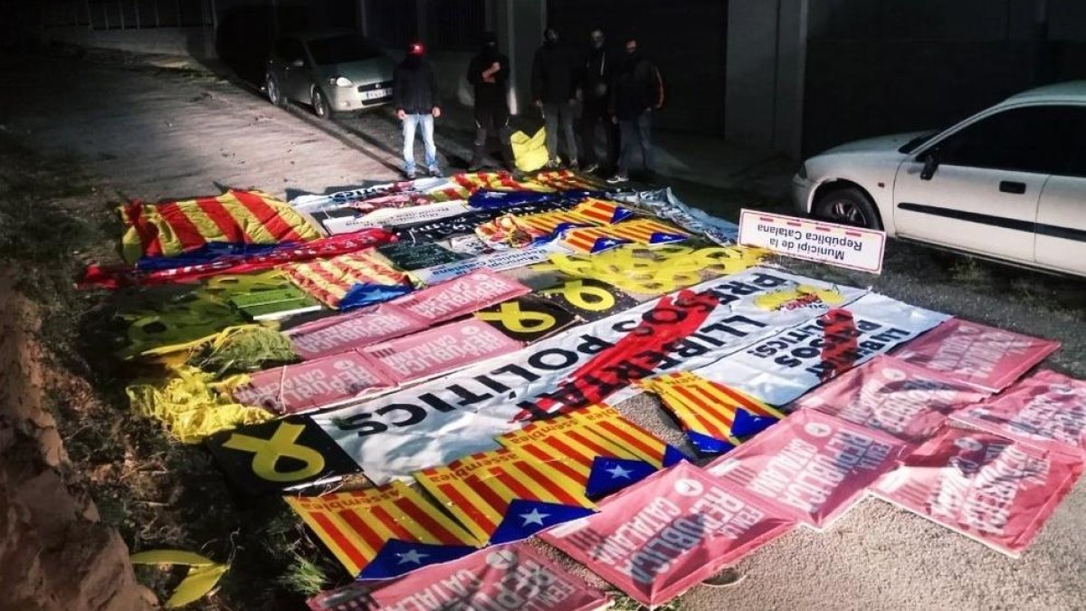 Nit de 'caçera' de simbologia independentista a diversos pobles de la Conca i l'Alt Camp