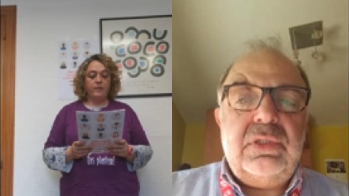 Un centenar de delegats sindicals i afiliats posen cara a la manifestació virtual a Tarragona