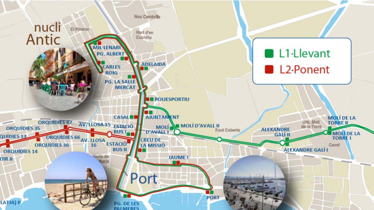 El autobús urbano de Cambrils inicia el servicio de la temporada de verano