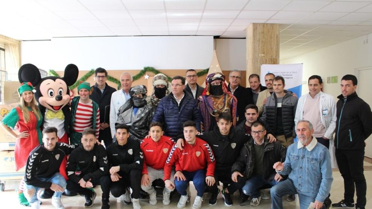 jugadores Pobla Mafumet, Navidad, Hospital Juan XXIII, Tarragona