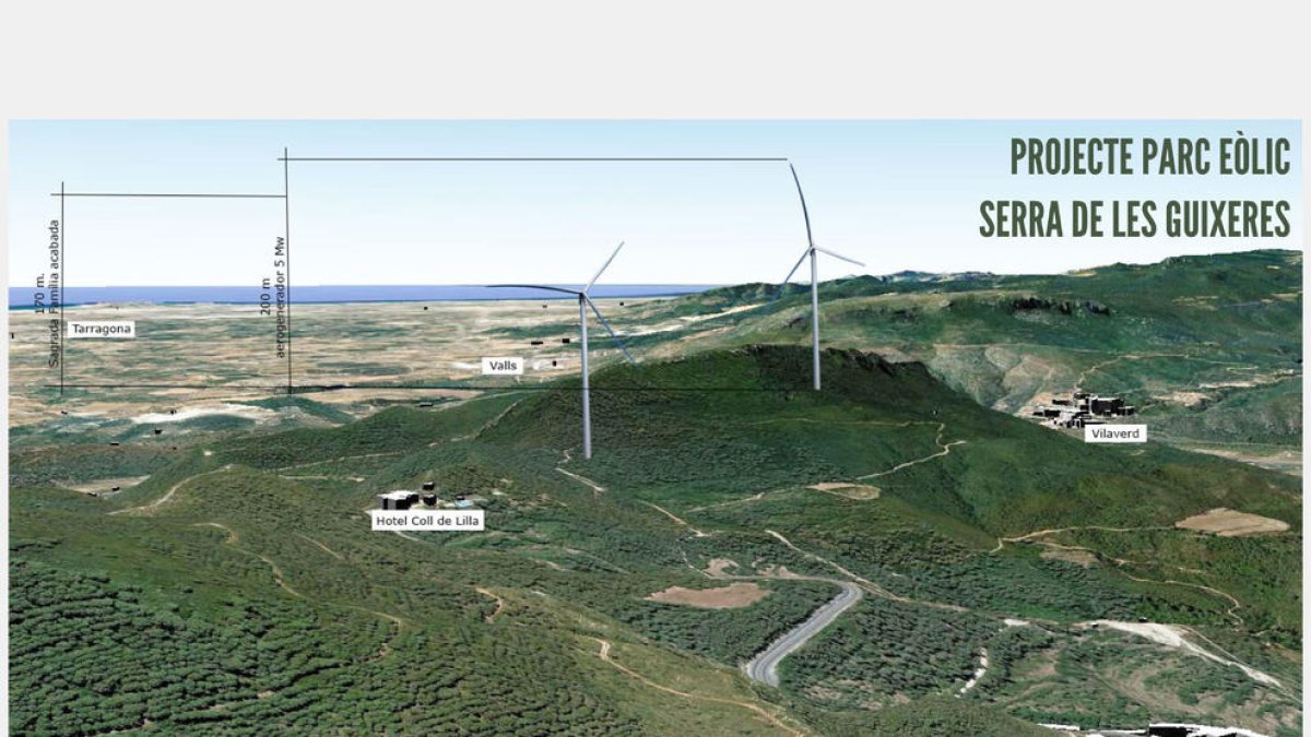 Montblanc y Valls rechazan el anteproyecto del parque eólico con dos aerogeneradores en la sierra de Guixeres