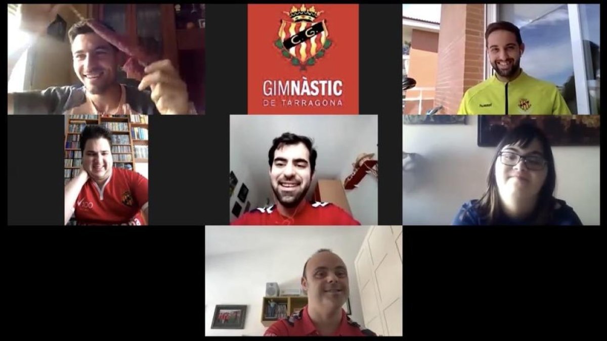 Primer equip del Nàstic i genuine comparteixen la vida en confinament