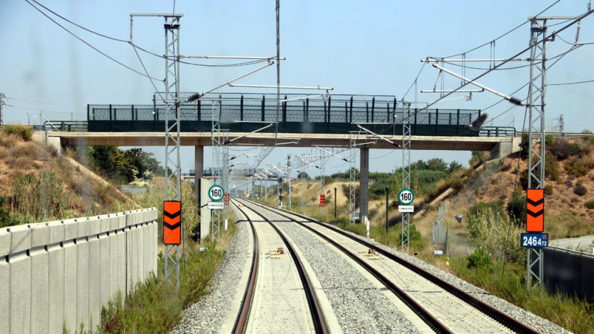 Adif connectarà la nova variant ferroviària de Vandellòs al corredor mediterrani aquest cap de setmana