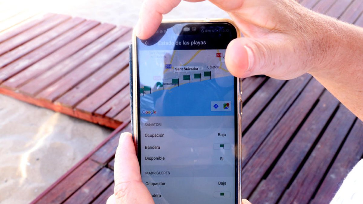 playas del Vendrell, aplicación, ocupación, coronavirus, nueva normalidad