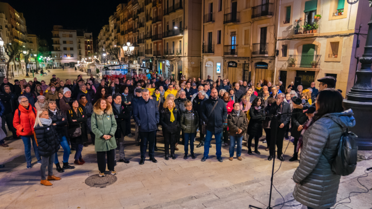 plaza de la Font, acto de apoyo a los eurodiputados