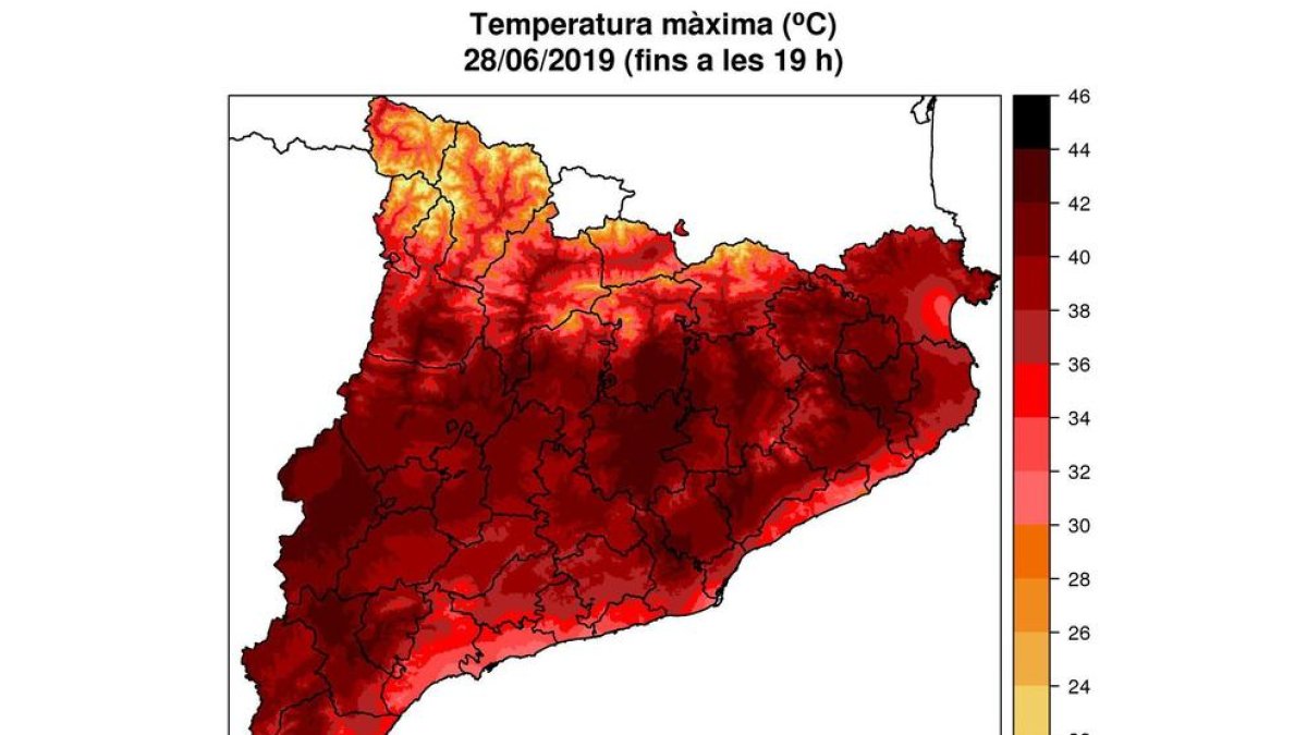 Gerona llega a los 43 grados y Lérida y Falset registran 42 grados en medio de la ola de calor