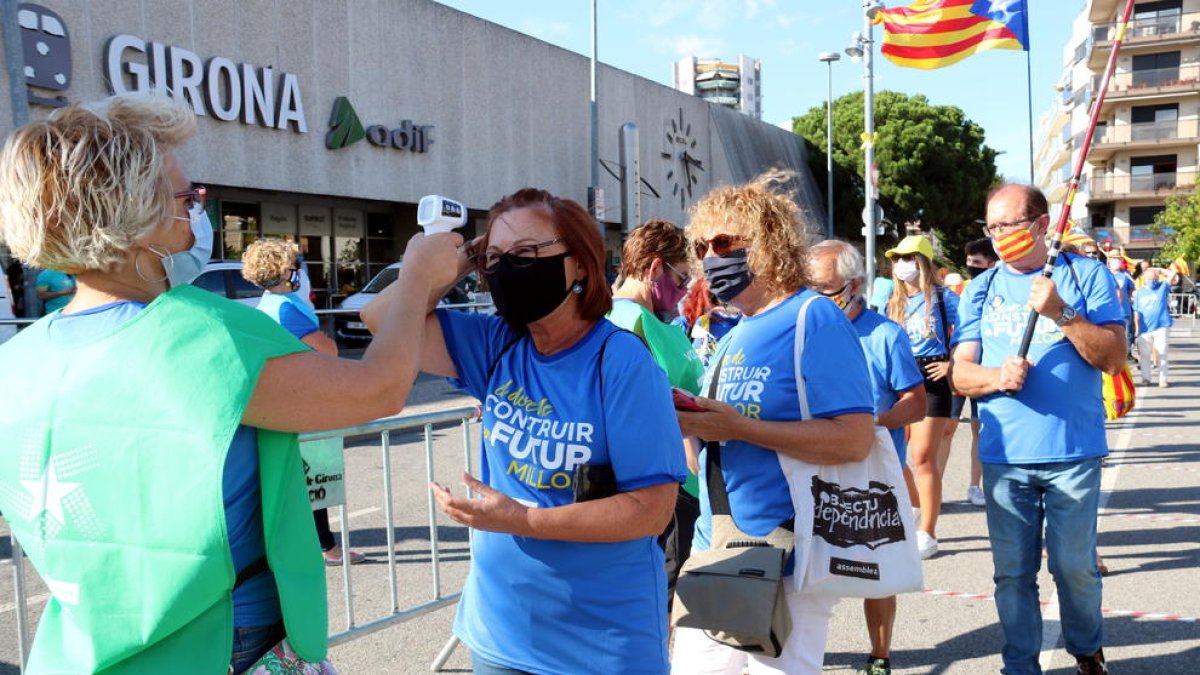 Cap incident a les concentracions de l'ANC per la Diada i «compliment generalitzat» de les mesures de seguretat