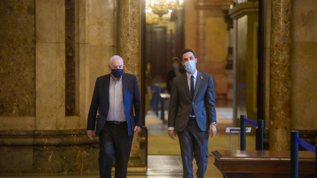 presidente del Parlament, Roger Torrent, diputado ERC Ernest Maragall