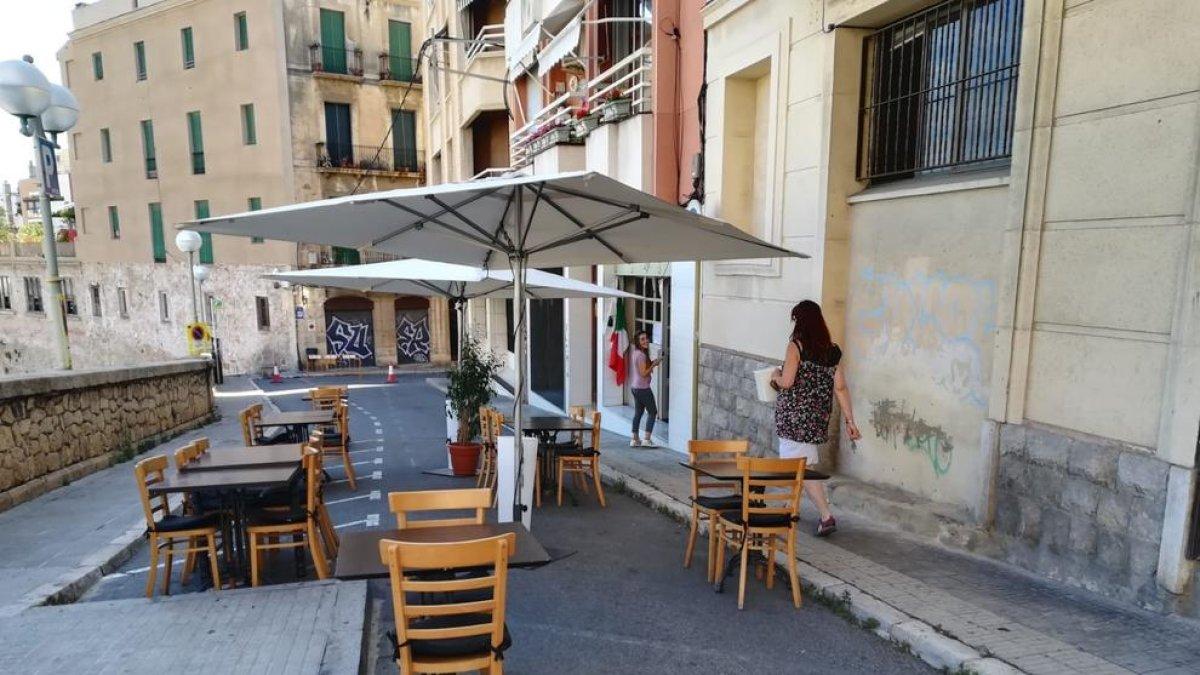 Las calles Sant Pere i Sant Andreu de Tarragona ya pueden tener terraza desde hoy