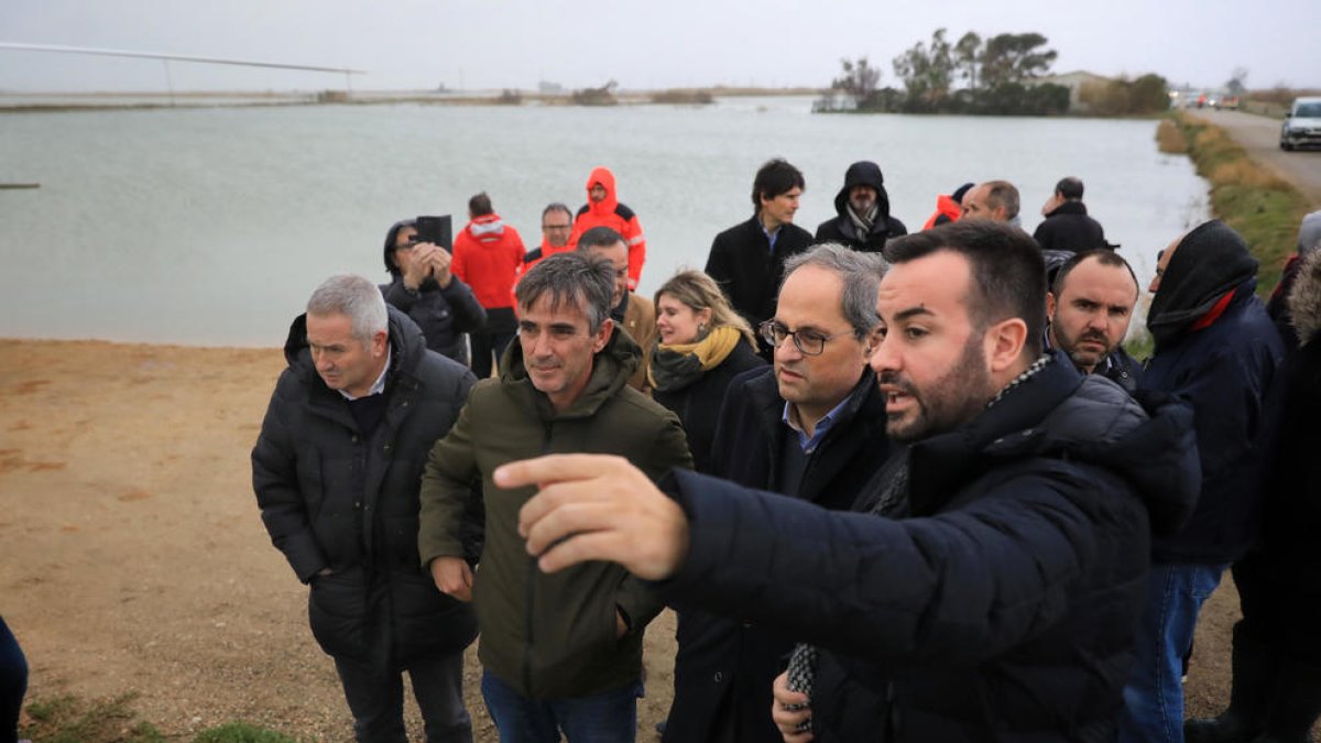 presidente de la Generalitat, Quim Torra, delta del ebre, temporal, se gloria