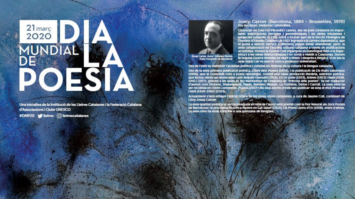 El Centro de Lectura de Reus insta a celebrar el Día de la Poesía virtualmente