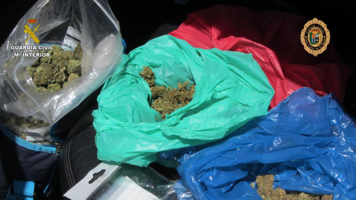 Un detingut per portar al cotxe dos quilos de cabdells de marihuana a Sant Carles de la Ràpita