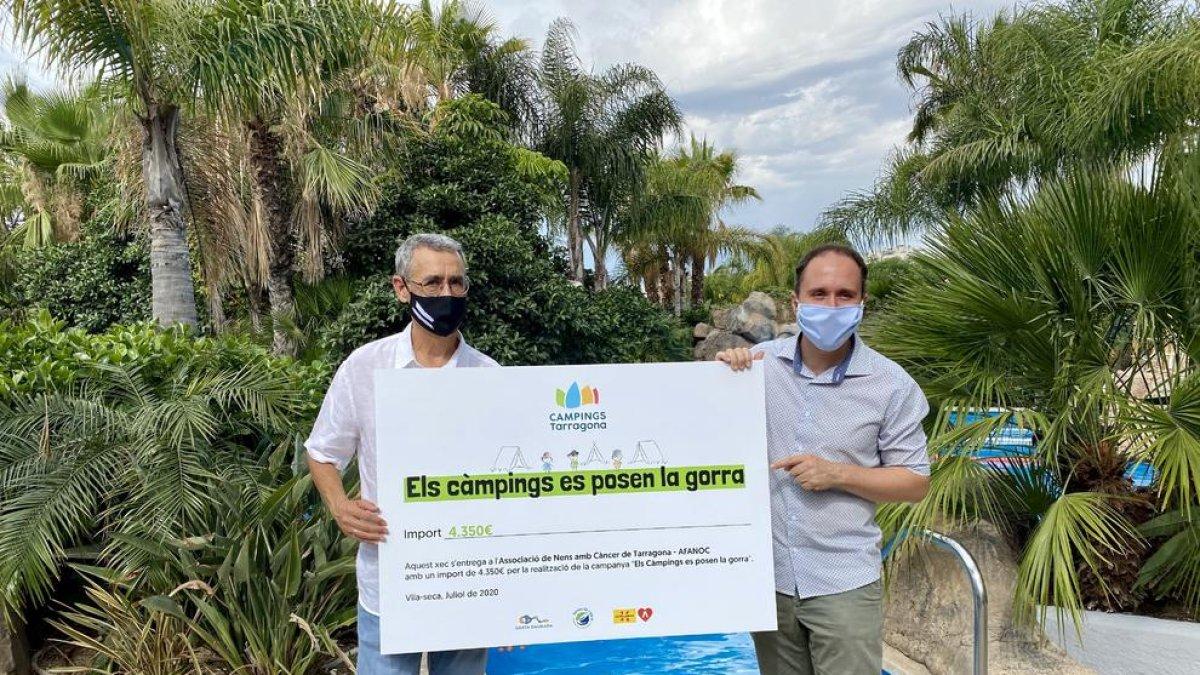 La Associació de Càmpings de Tarragona mujer 4.350 euros a AFANOC